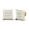 Thumbnail Image 0 of Men's Square Diamond Earrings 1/2 ct tw Baguette & Round-cut 10K Yellow Gold