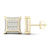 Thumbnail Image 1 of Men's Square Diamond Earrings 1/2 ct tw Baguette & Round-cut 10K Yellow Gold
