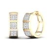 Thumbnail Image 0 of Men's Diamond Huggie Hoop Earrings 1/2 ct tw Round-cut 10K Yellow Gold