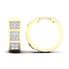 Thumbnail Image 1 of Men's Diamond Huggie Hoop Earrings 1/2 ct tw Round-cut 10K Yellow Gold