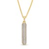 Thumbnail Image 1 of Men's Diamond Bar Necklace 1/3 ct tw Round-cut 10K Yellow Gold 22"