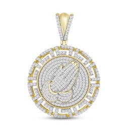 Men's Diamond Praying Hands Pendant 1 ct tw Round 10K Yellow Gold