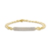 Thumbnail Image 0 of Men's Diamond Bar Bracelet 1/2 ct tw Round-cut 10K Yellow Gold 8.5"