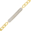 Thumbnail Image 1 of Men's Diamond Bar Bracelet 1/2 ct tw Round-cut 10K Yellow Gold 8.5"