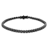 Men's Black Diamond Bracelet 4 ct tw Round-cut Sterling Silver 8.5 ...