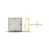 Thumbnail Image 1 of Men's Diamond Square Stud Earrings 1/4 ct tw Round-cut 10K Yellow Gold