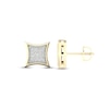 Thumbnail Image 0 of Men's Diamond Square Earrings 1/10 ct tw Round-cut 10K Yellow Gold