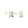Thumbnail Image 1 of Men's Diamond Square Earrings 1/10 ct tw Round-cut 10K Yellow Gold