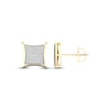 Thumbnail Image 0 of Men's Diamond Square Earrings 1/5 ct tw Round-cut 10K Yellow Gold