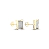 Thumbnail Image 2 of Men's Diamond Square Earrings 1/5 ct tw Round-cut 10K Yellow Gold