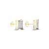 Thumbnail Image 1 of Men's Diamond Square Earrings 1/5 ct tw Round-cut 10K Yellow Gold