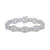 Thumbnail Image 1 of Diamond Filigree Bracelet 1-1/2 ct tw Round-cut Sterling Silver 7.25"
