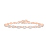 Thumbnail Image 1 of Diamond Milgrain Bracelet 3/8 ct tw Round-cut 10K Rose Gold 7"