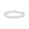 Thumbnail Image 0 of Diamond Heart Bracelet 1 ct tw Round-cut Sterling Silver 7.25"