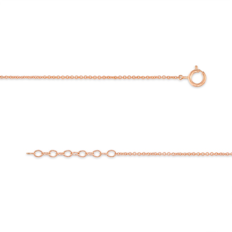 Main Image 2 of Diamond Heart Station Bracelet 1/15 ct tw Round-cut 10K Rose Gold 7.5"