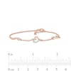 Thumbnail Image 3 of Diamond Heart Station Bracelet 1/15 ct tw Round-cut 10K Rose Gold 7.5"