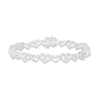 Thumbnail Image 1 of Diamond Heart Bracelet 1/10 ct tw Round-cut Sterling Silver 7.25"