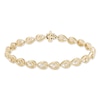 Thumbnail Image 1 of Love Entwined Diamond Bracelet 1 ct tw Round-cut 10K Yellow Gold 7"