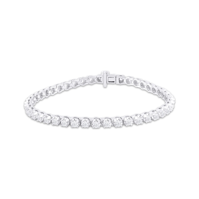 Lab-Created Diamonds by KAY Line Bracelet 3 ct tw Round-cut 14K White Gold