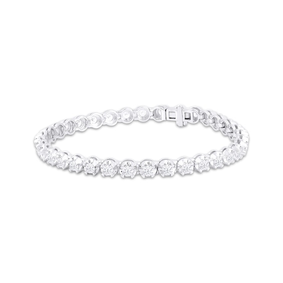 KAY Lab-Grown Diamonds Line Bracelet 5 ct tw Round-cut 14K White Gold 7.25"