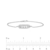 Thumbnail Image 3 of Diamond Three-Stone Bracelet 1/2 ct tw Round-cut 10K White Gold 7"