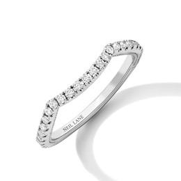 Neil Lane Artistry Lab-Grown Diamond Contour Wedding Band 1/4 ct tw 14K White Gold