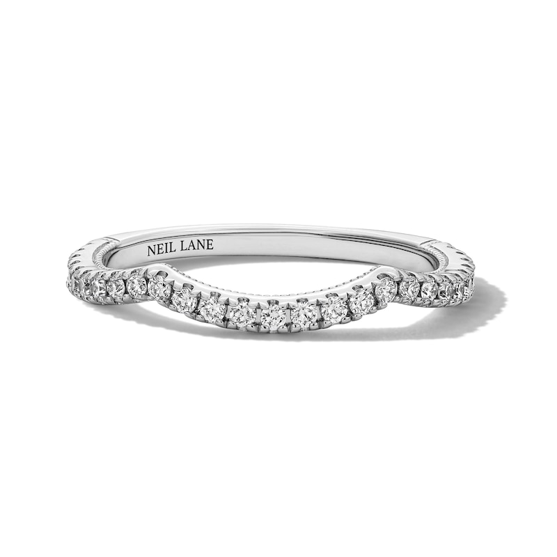 Main Image 3 of Neil Lane Artistry Lab-Grown Diamond Contour Wedding Band 1/4 ct tw 14K White Gold