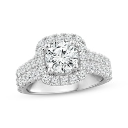 Lab-Created Diamonds by KAY Engagement Ring 2-7/8 ct tw Round-cut 14K White Gold