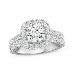 Lab-Grown Diamonds Engagement Ring 2-7/8 ct tw Round-cut 14K White Gold
