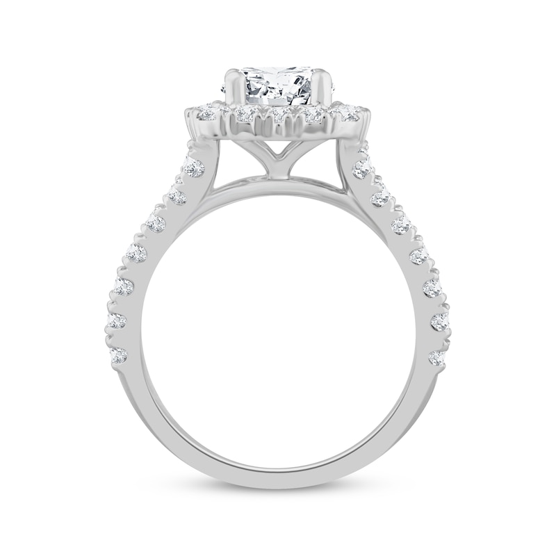 Main Image 3 of Lab-Grown Diamonds Engagement Ring 2-7/8 ct tw Round-cut 14K White Gold