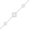 Thumbnail Image 2 of Diamond Open Clover Station Bracelet Sterling Silver 7"