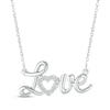 Thumbnail Image 1 of Diamond "Love" Necklace 1/20 ct tw Sterling Silver 18”
