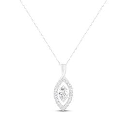 Unstoppable Love Marquise-Cut Lab-Created Diamond Necklace 1-1/2 ct tw 14K White Gold 18”