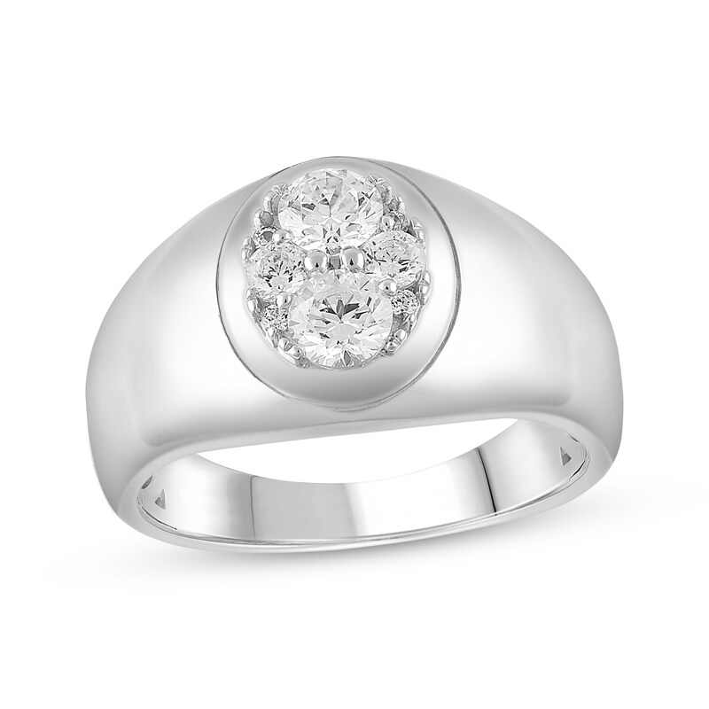 Men’s Round-Cut Diamond Ring 1 ct tw 14K White Gold