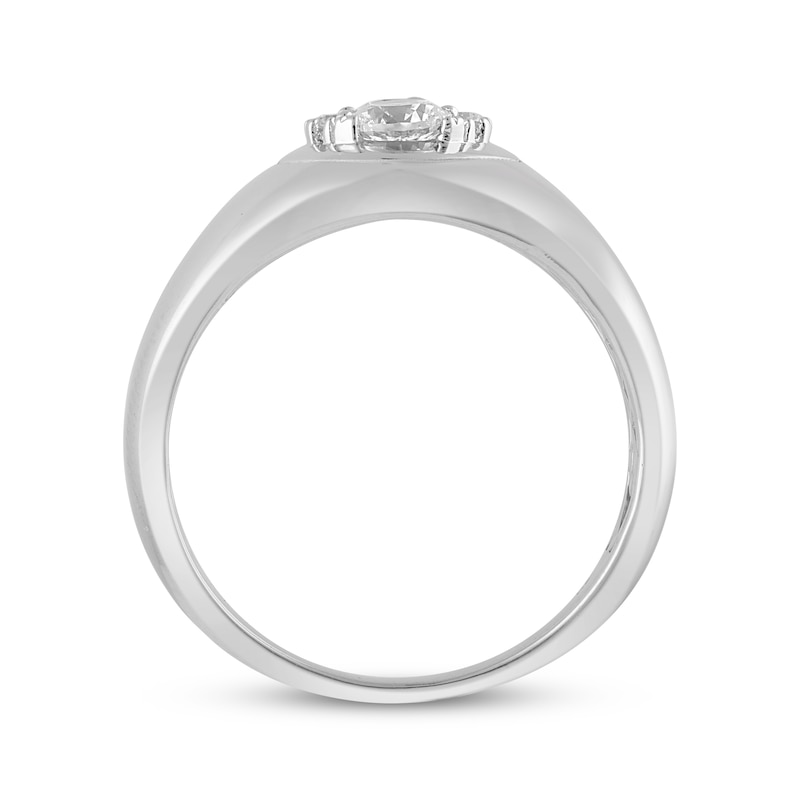 Men’s Round-Cut Diamond Ring 1 ct tw 14K White Gold