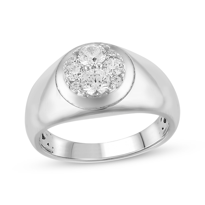 Men’s Round-Cut Diamond Ring 1 ct tw 14K White Gold