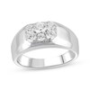 Thumbnail Image 0 of Men’s Round-Cut Diamond Sculpted Ring 1 ct tw 14K White Gold