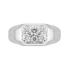 Thumbnail Image 2 of Men’s Round-Cut Diamond Sculpted Ring 1 ct tw 14K White Gold