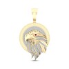 Thumbnail Image 1 of Men's Diamond & Lab-Created Ruby Eagle Head Medallion Charm 1/2 ct tw 10K Yellow Gold
