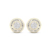 Thumbnail Image 2 of Men's Baguette & Round-Cut Circle Stud Earrings 1/2 ct tw 10K Yellow Gold