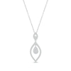 Thumbnail Image 1 of Diamond Marquise Drop Necklace 1/3 ct tw 10K White Gold 18"