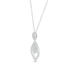 Thumbnail Image 2 of Diamond Marquise Drop Necklace 1/3 ct tw 10K White Gold 18"