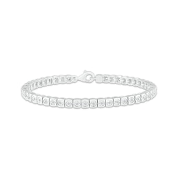 Diamond Square-Link Tennis Bracelet 1/2 ct tw Sterling Silver 7.5"