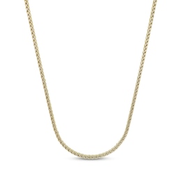 Diamond-Cut Wheat Chain Necklace 3.5mm Hollow 10K Yellow Gold 20"