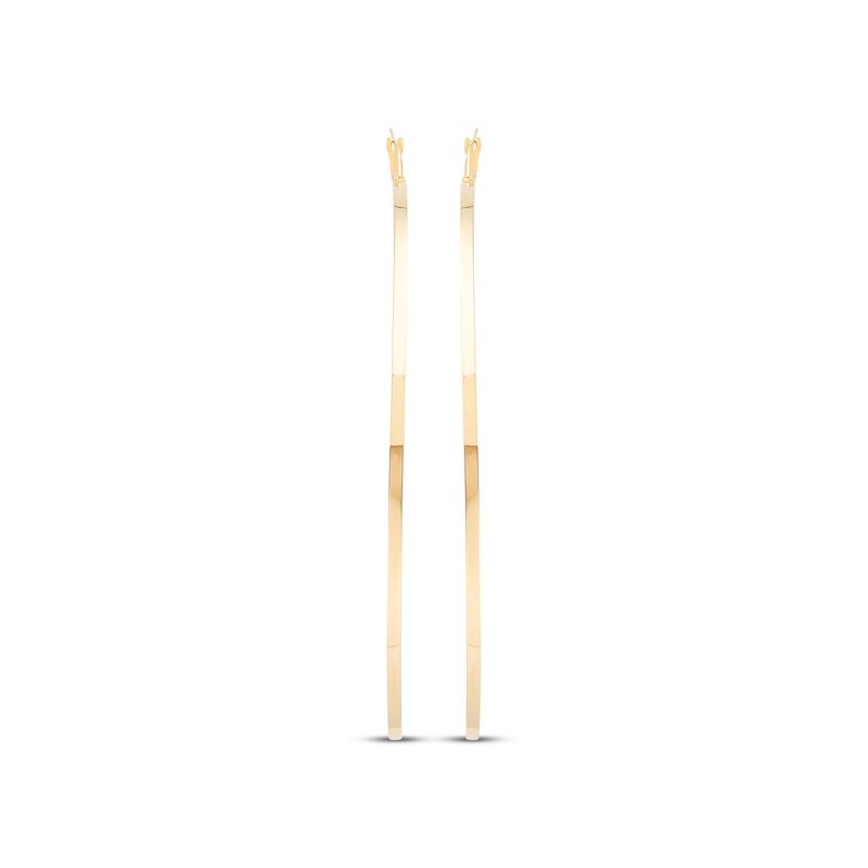Main Image 2 of Squared Tube Hoop Earrings 10K Yellow Gold 73mm