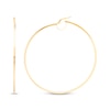 Thumbnail Image 3 of Squared Tube Hoop Earrings 10K Yellow Gold 73mm
