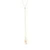 Thumbnail Image 1 of Rhombus Drop Lariat Bolo Necklace 14K Yellow Gold 26"