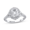Thumbnail Image 1 of Lab-Grown Diamonds Emerald-Cut Engagement Ring 2-3/4 ct tw 14K White Gold
