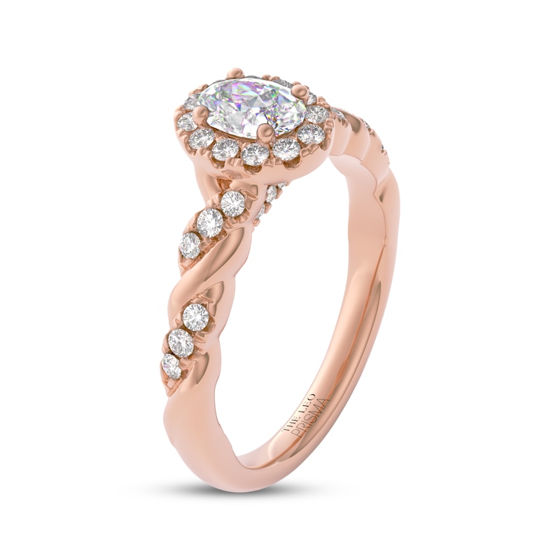 Main Image 2 of THE LEO Prisma Diamond Oval-Cut Halo Engagement Ring 5/8 ct tw 14K Rose Gold