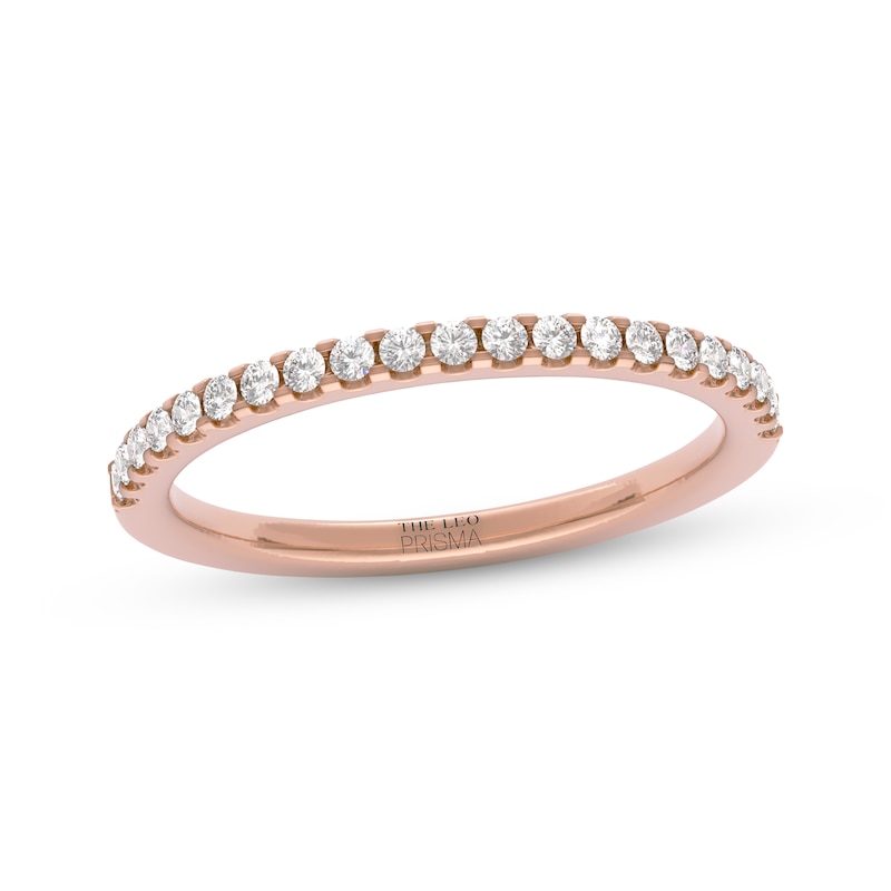 Main Image 1 of THE LEO Prisma Diamond Wedding Band 1/4 ct tw 14K Rose Gold